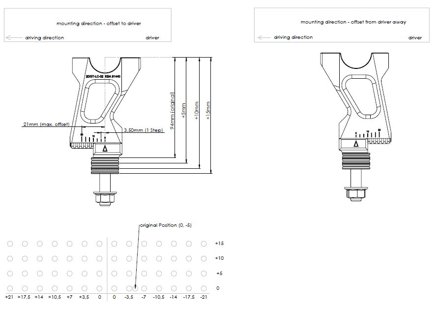 2DGT adjustable handlebar brackets black