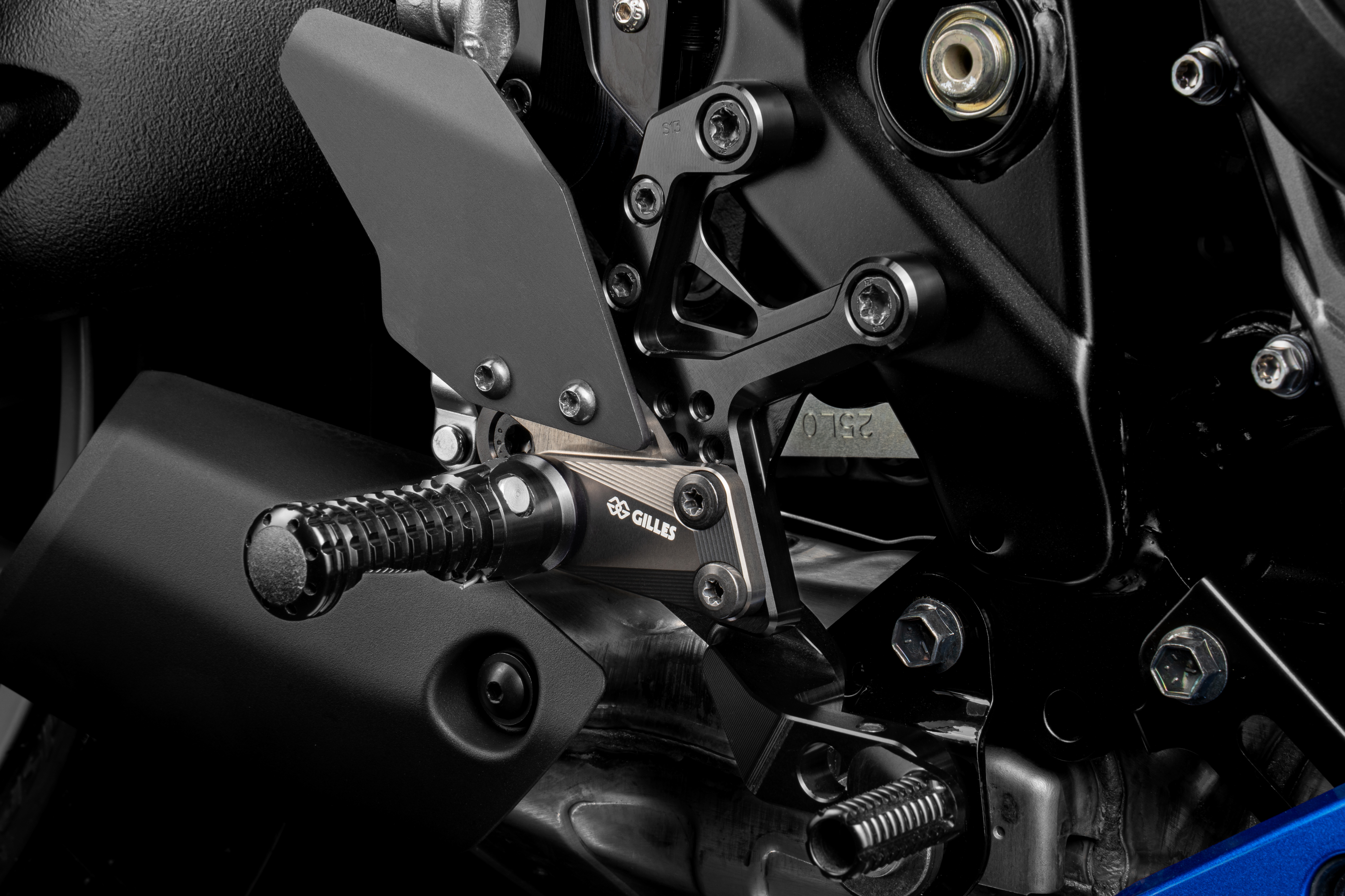 Footrest system AS31GT3 black