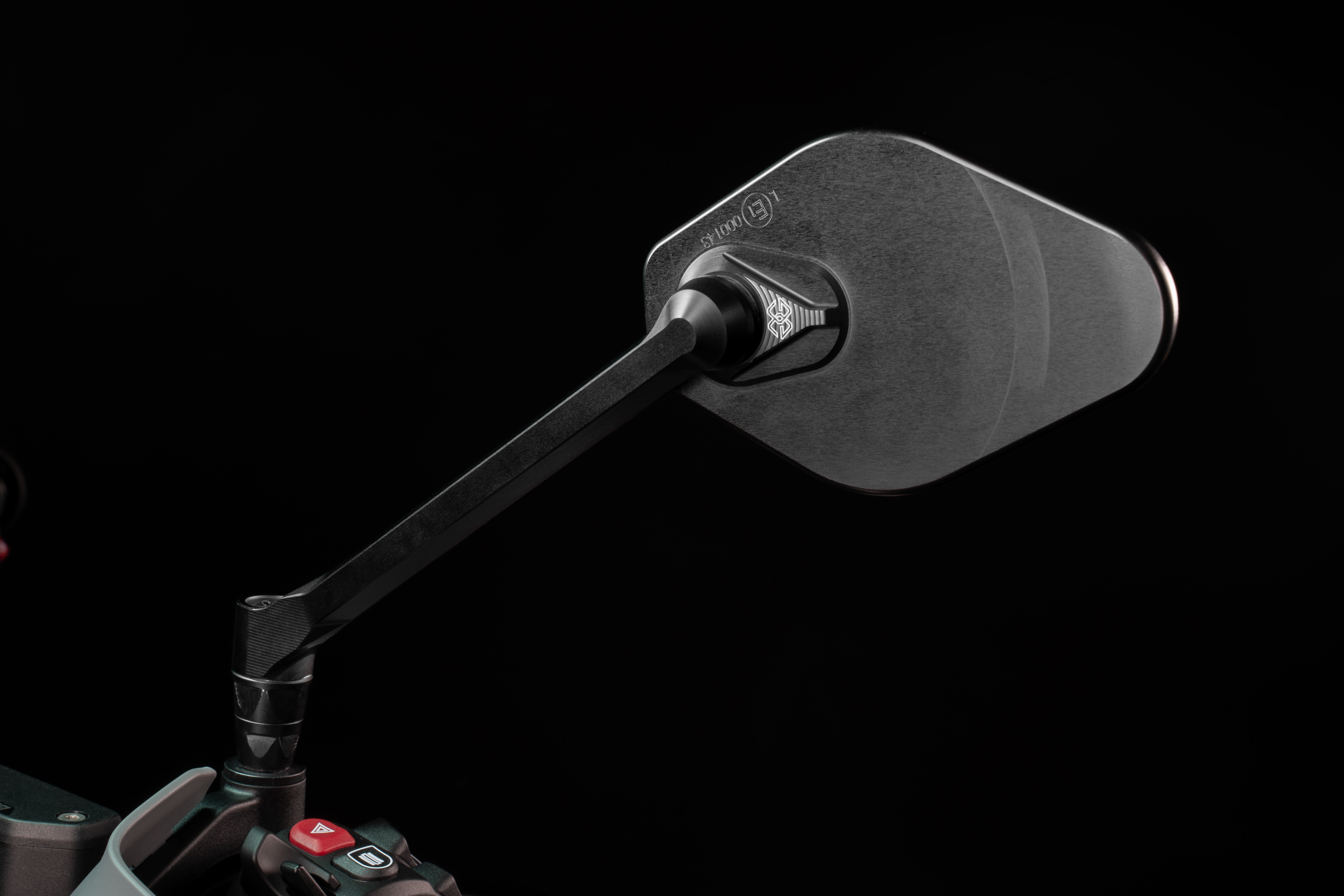 STRATOS left-hand dashboard mirror, matt black