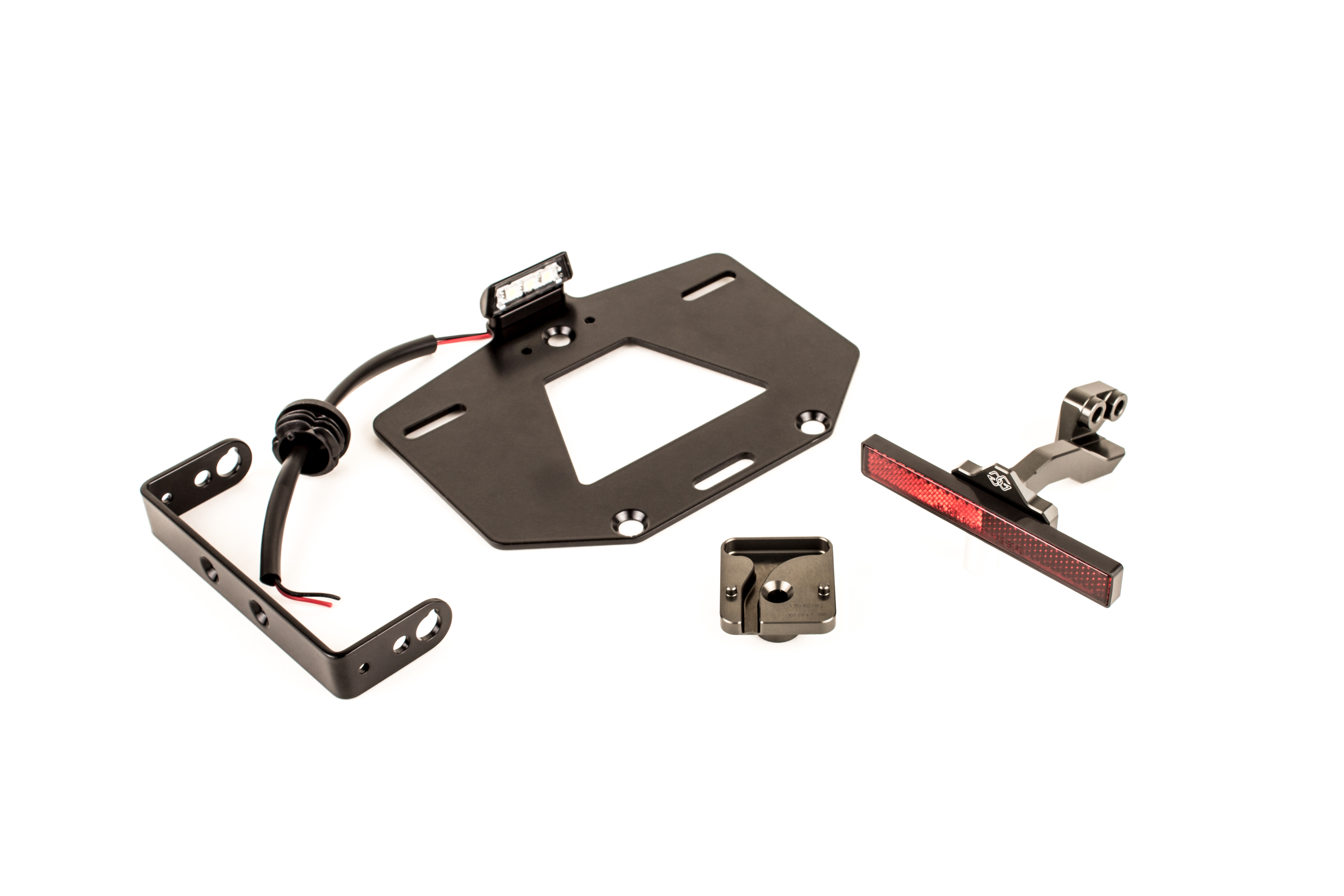 Kennzeichenhalter schwarz/grau