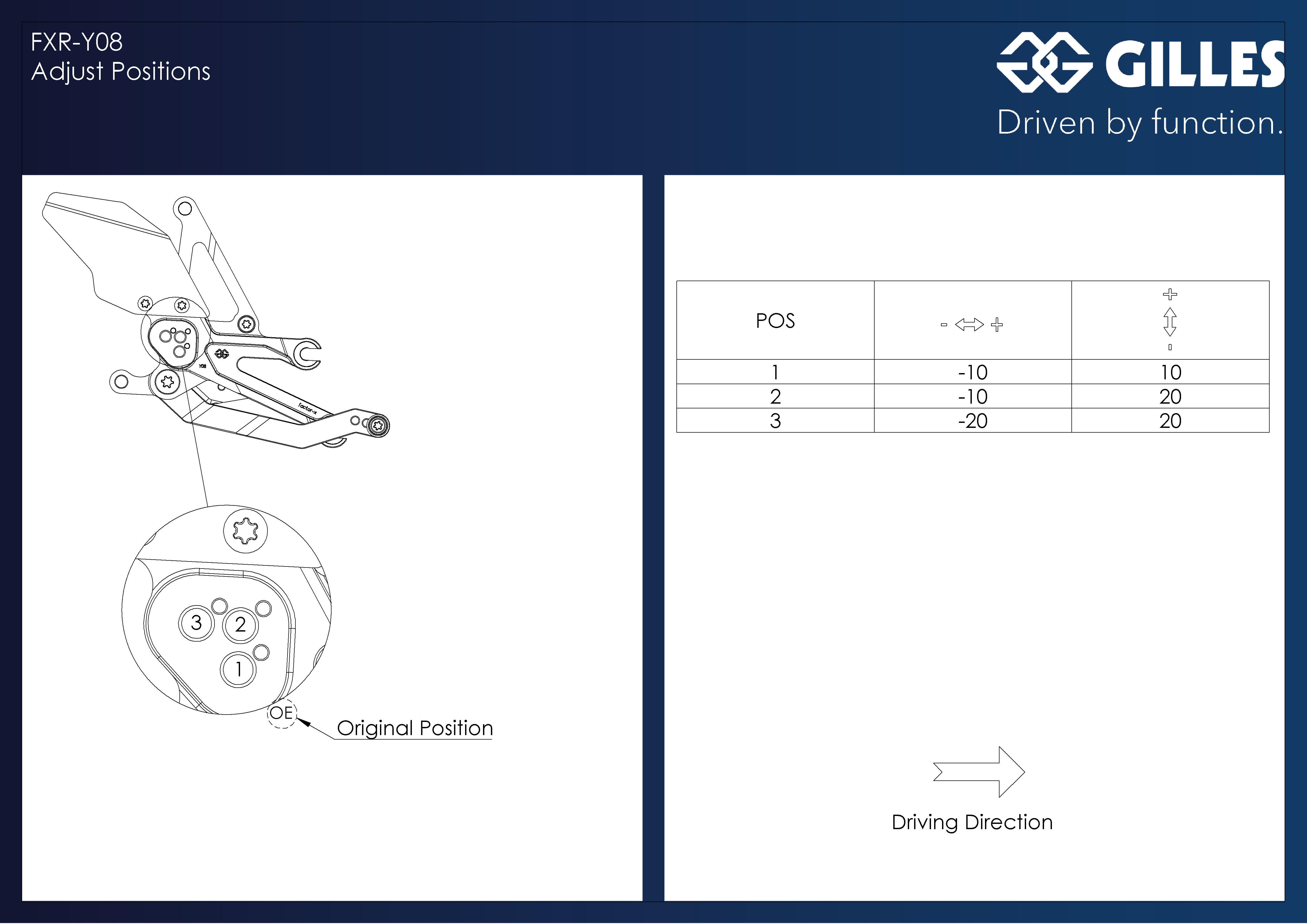 Footrest system FXR black
