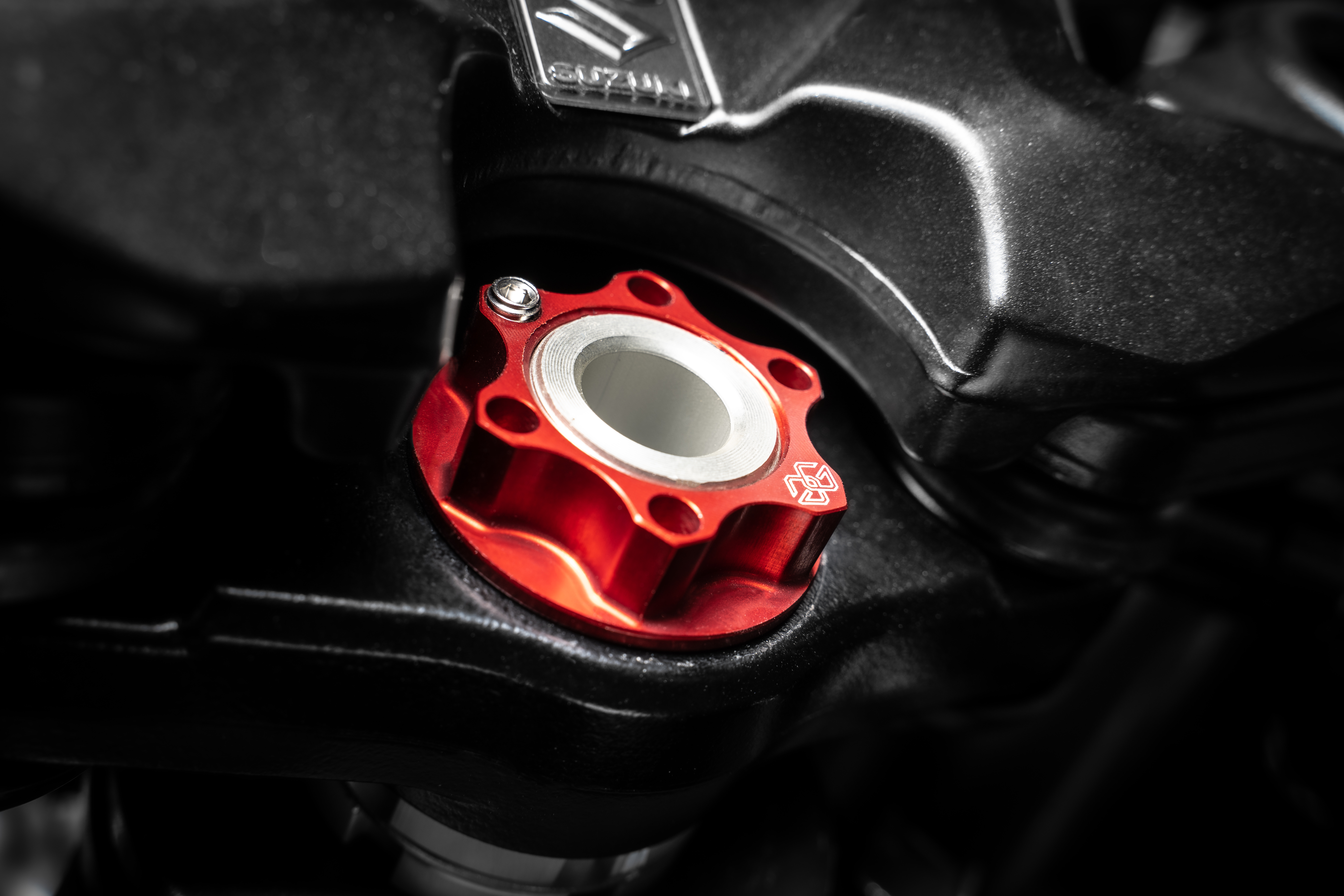 Safety nut ACMA aluminium M28X1.0 KIT red