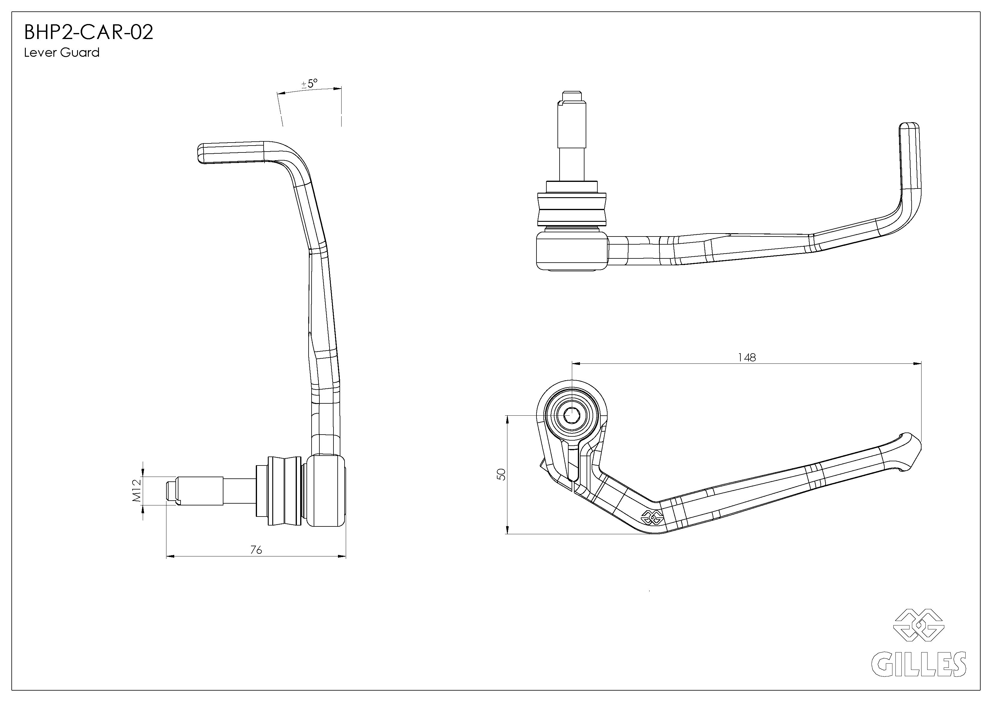 Bremshebelprotektor Carbon