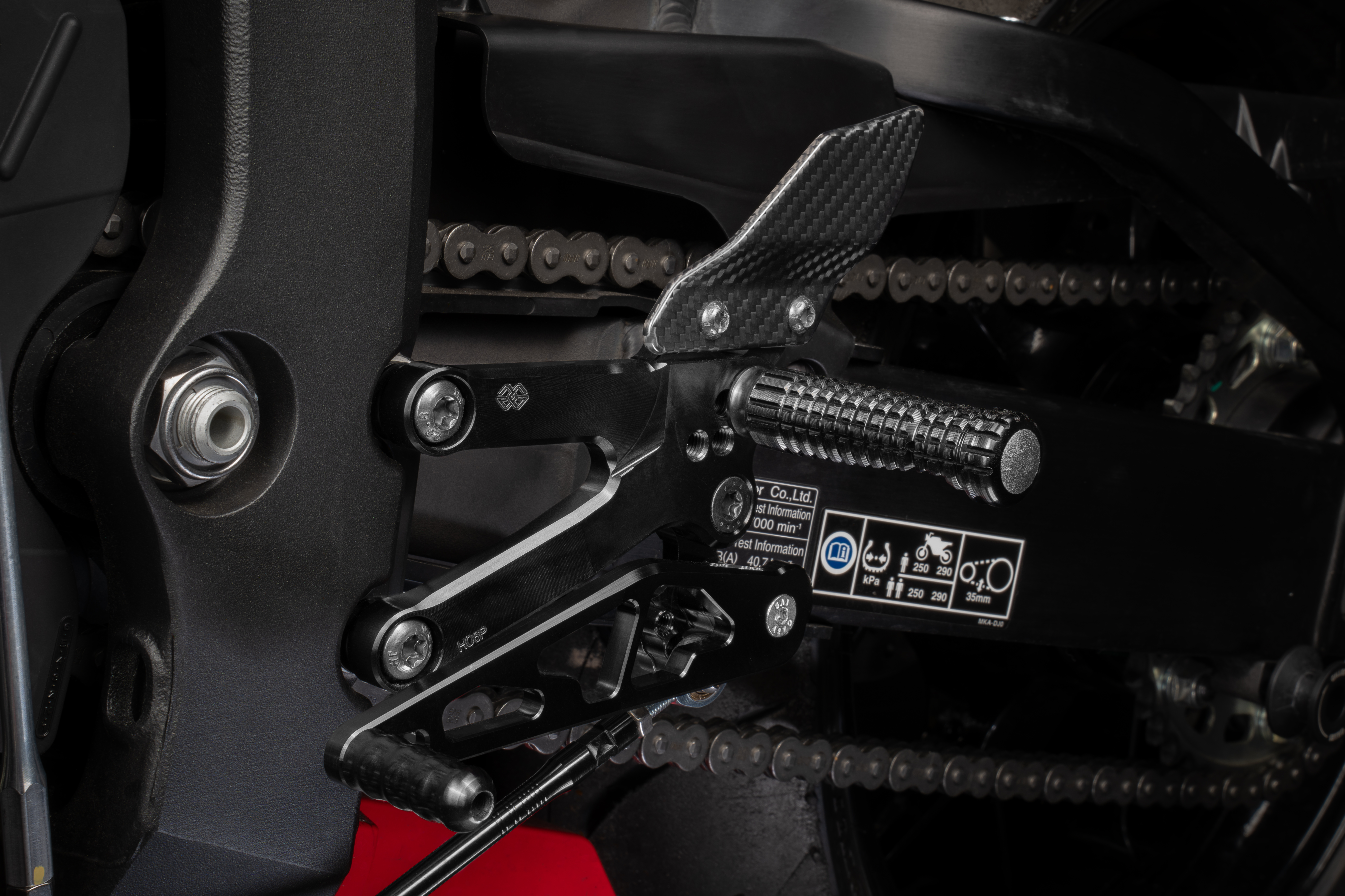 Footrest system FXR black