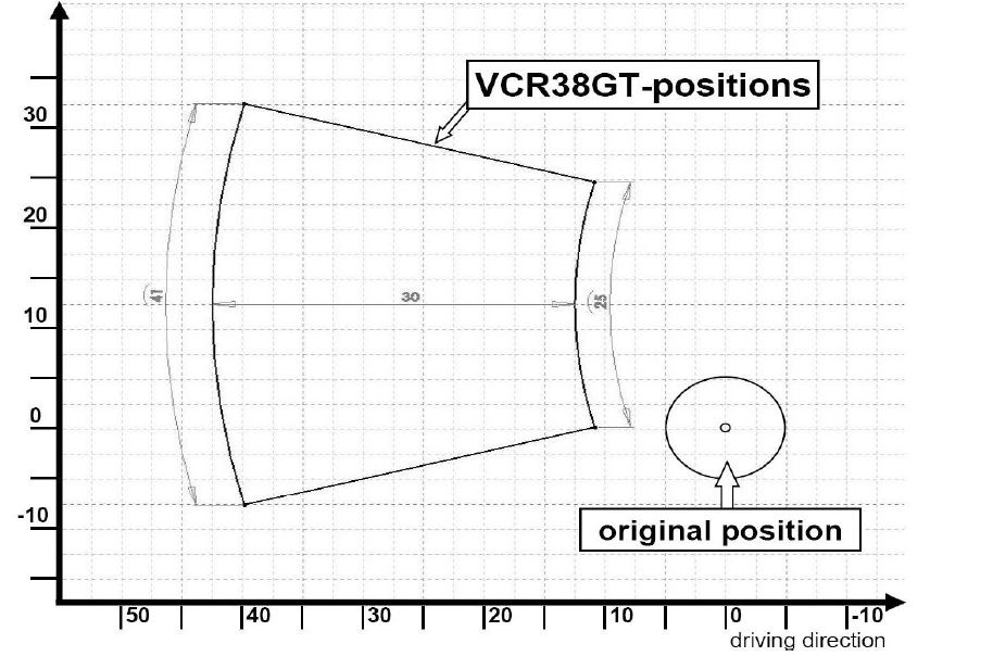 Footrest system VCR38GT black