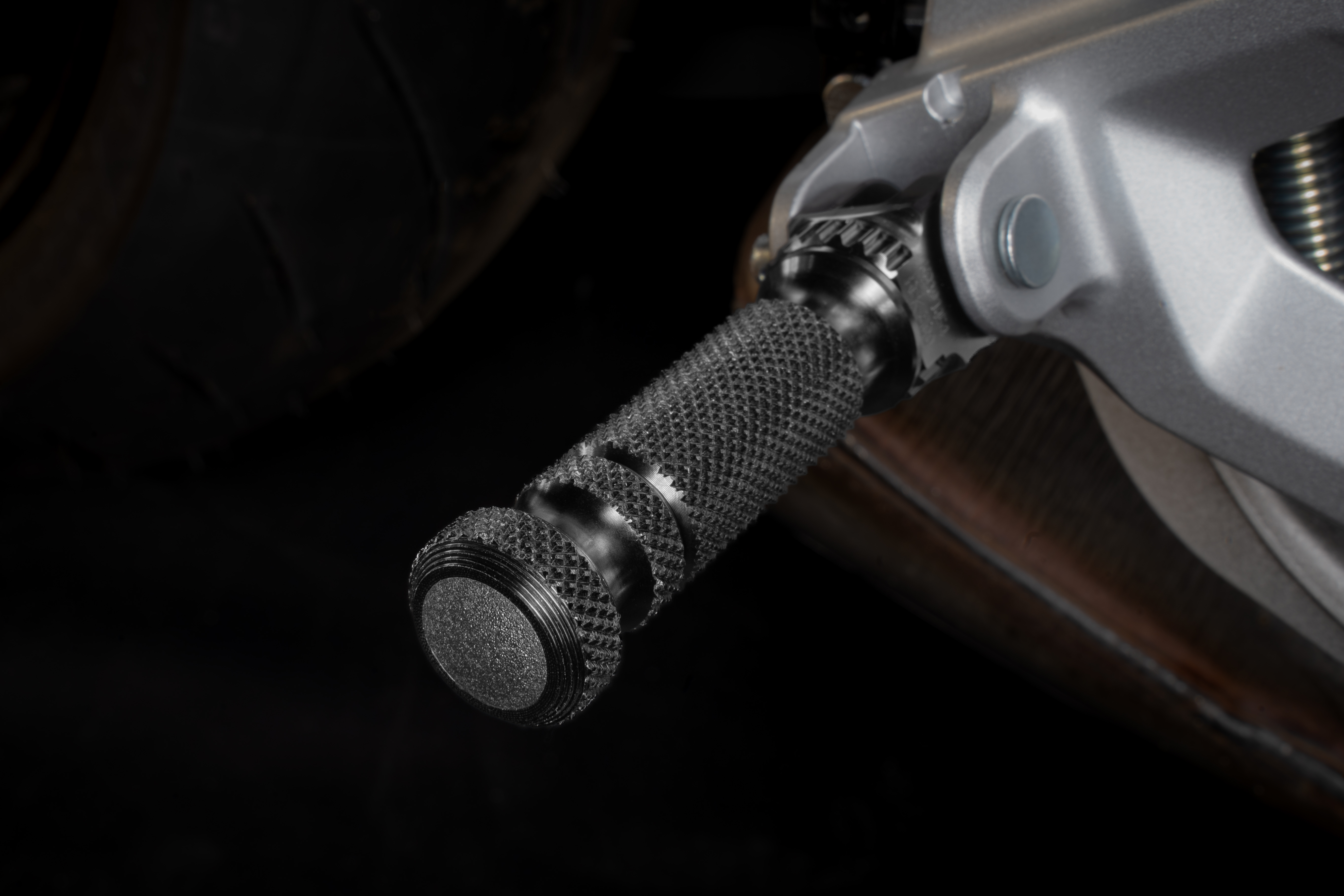 Austauschfußrasten Sport, Fahrer/Sozius, schwarz