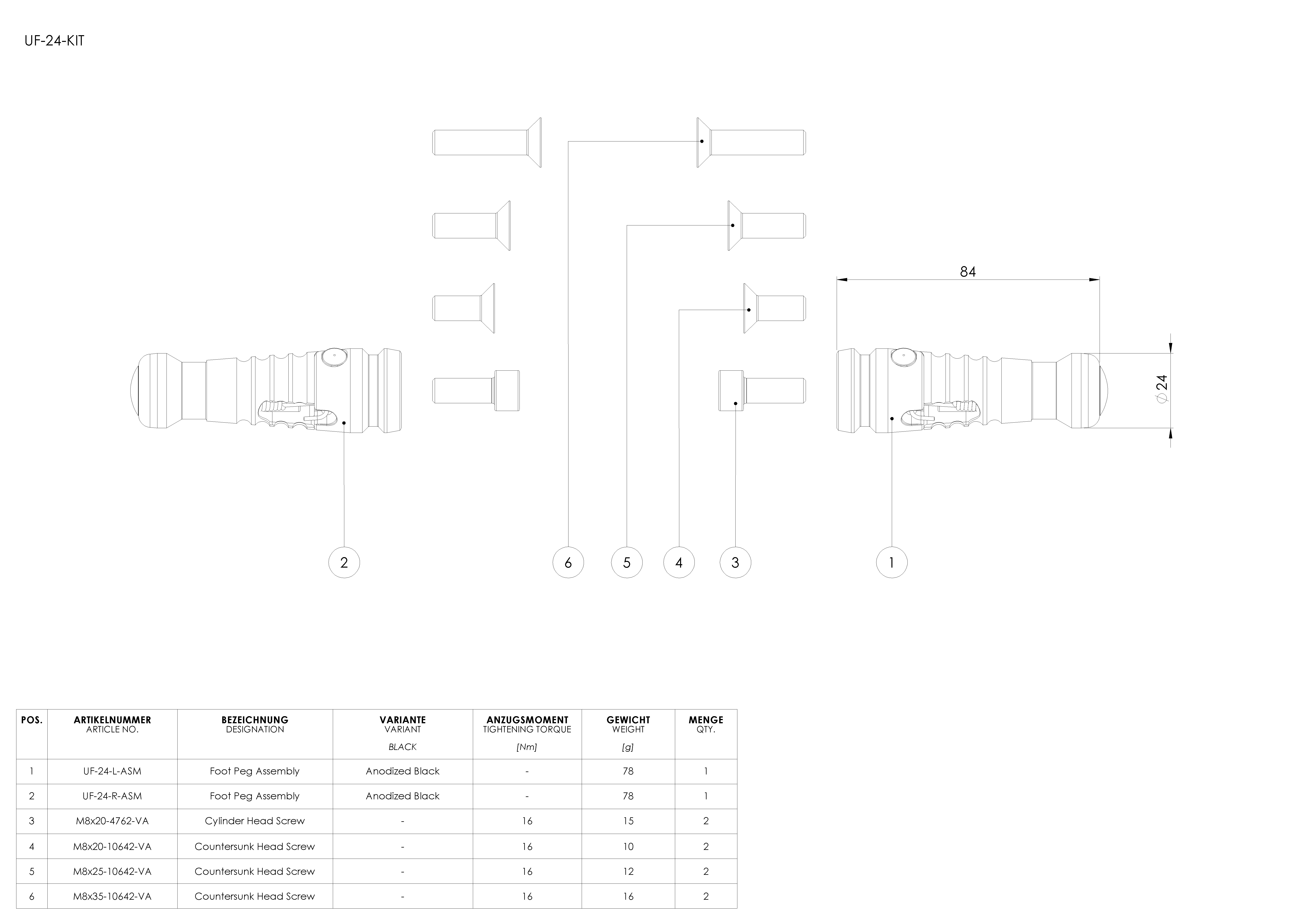Klapprasten vers.1 schwarz