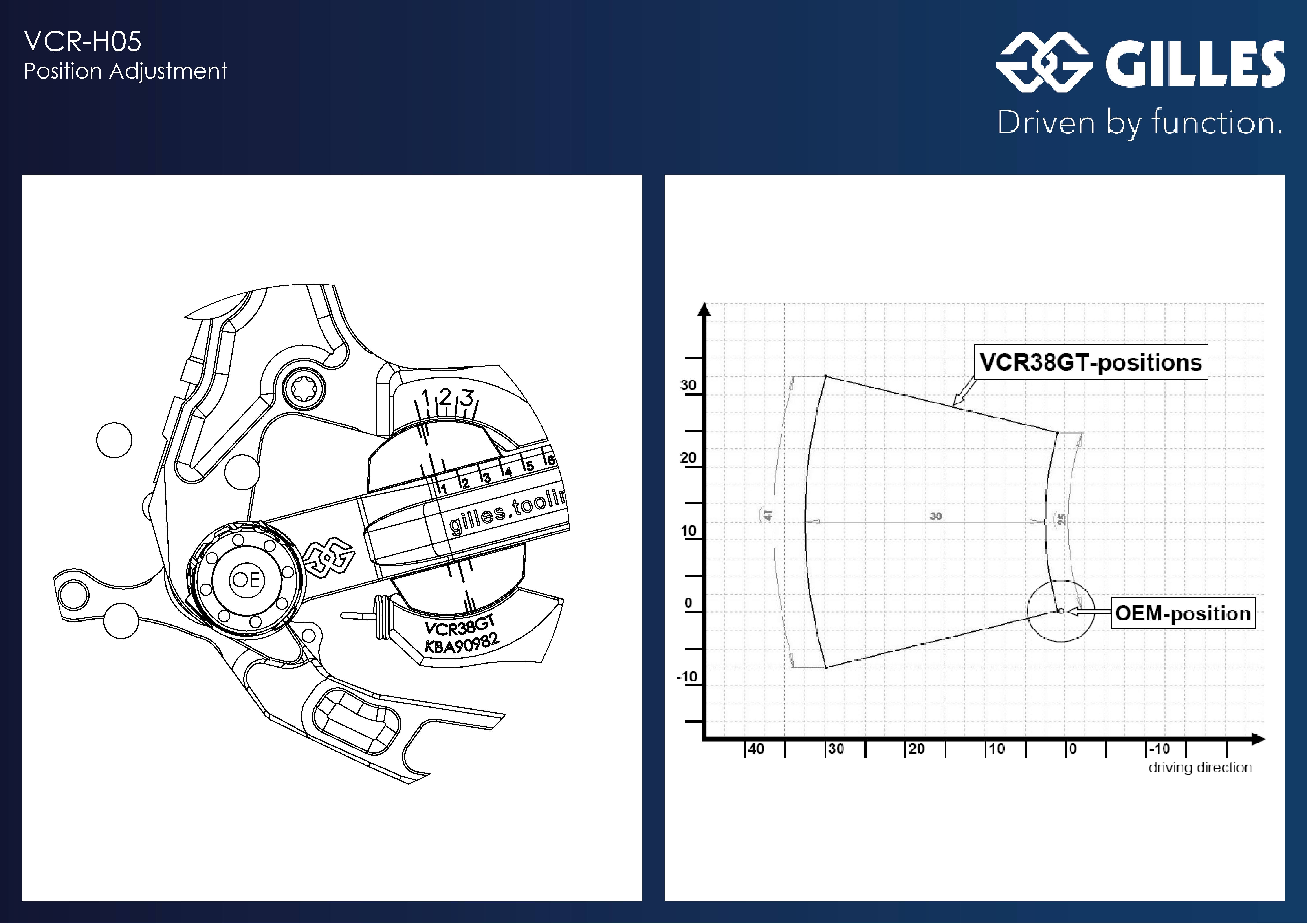 Footrest system VCR38GT