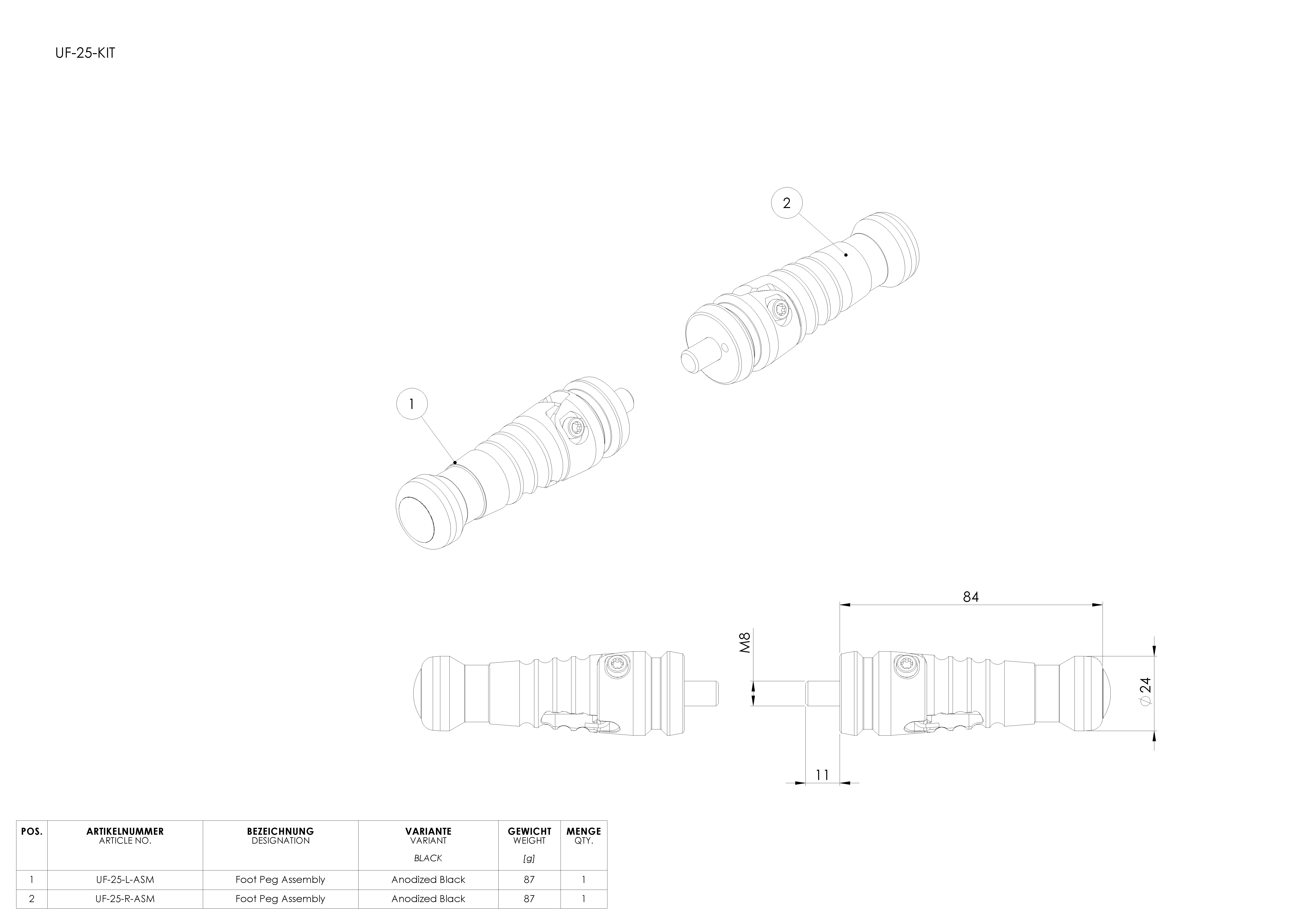 Klapprasten vers.2 schwarz