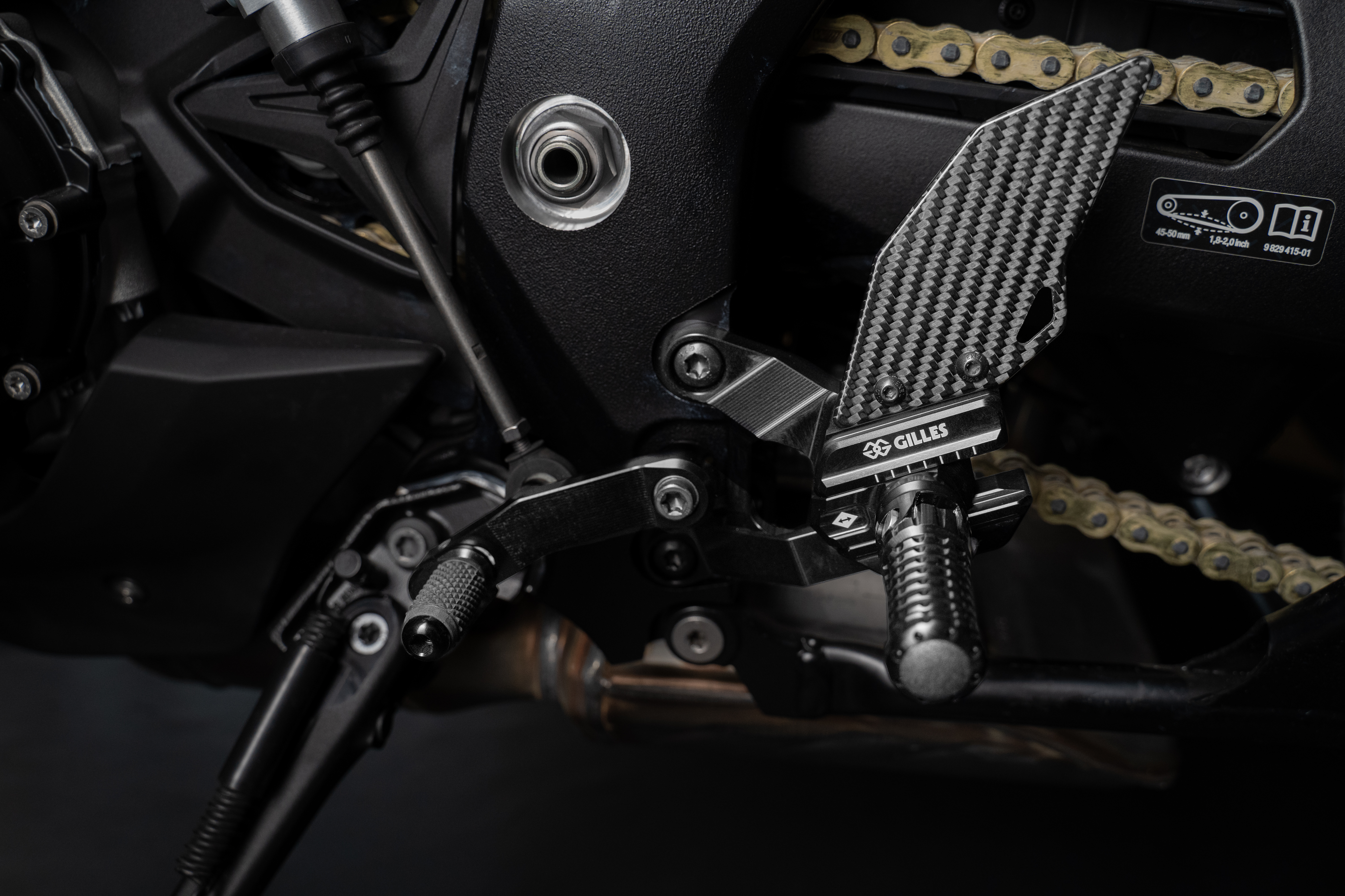 Fußrastenanlage VCR38GT2, schwarz