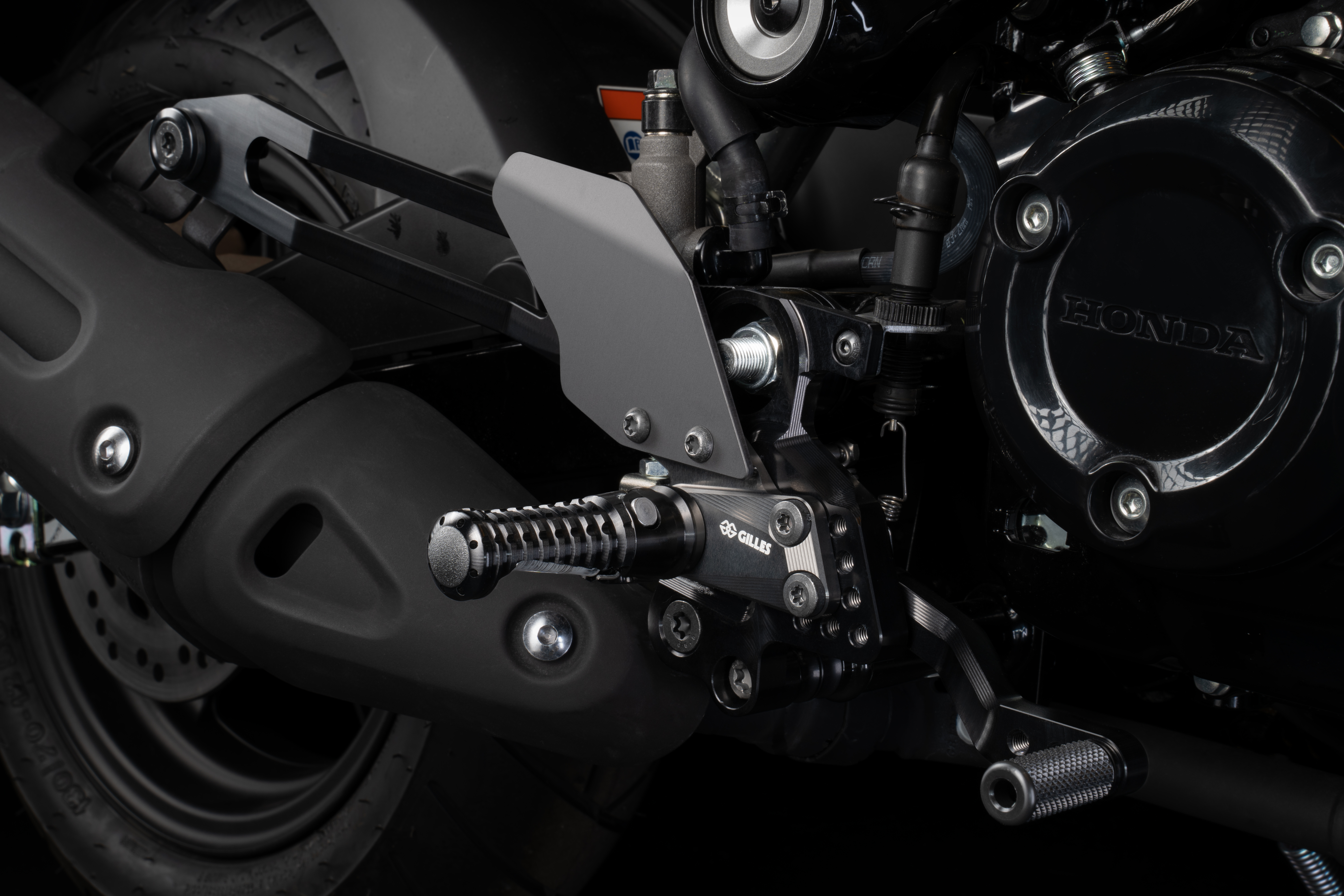 Footrest system AS31GT3 black