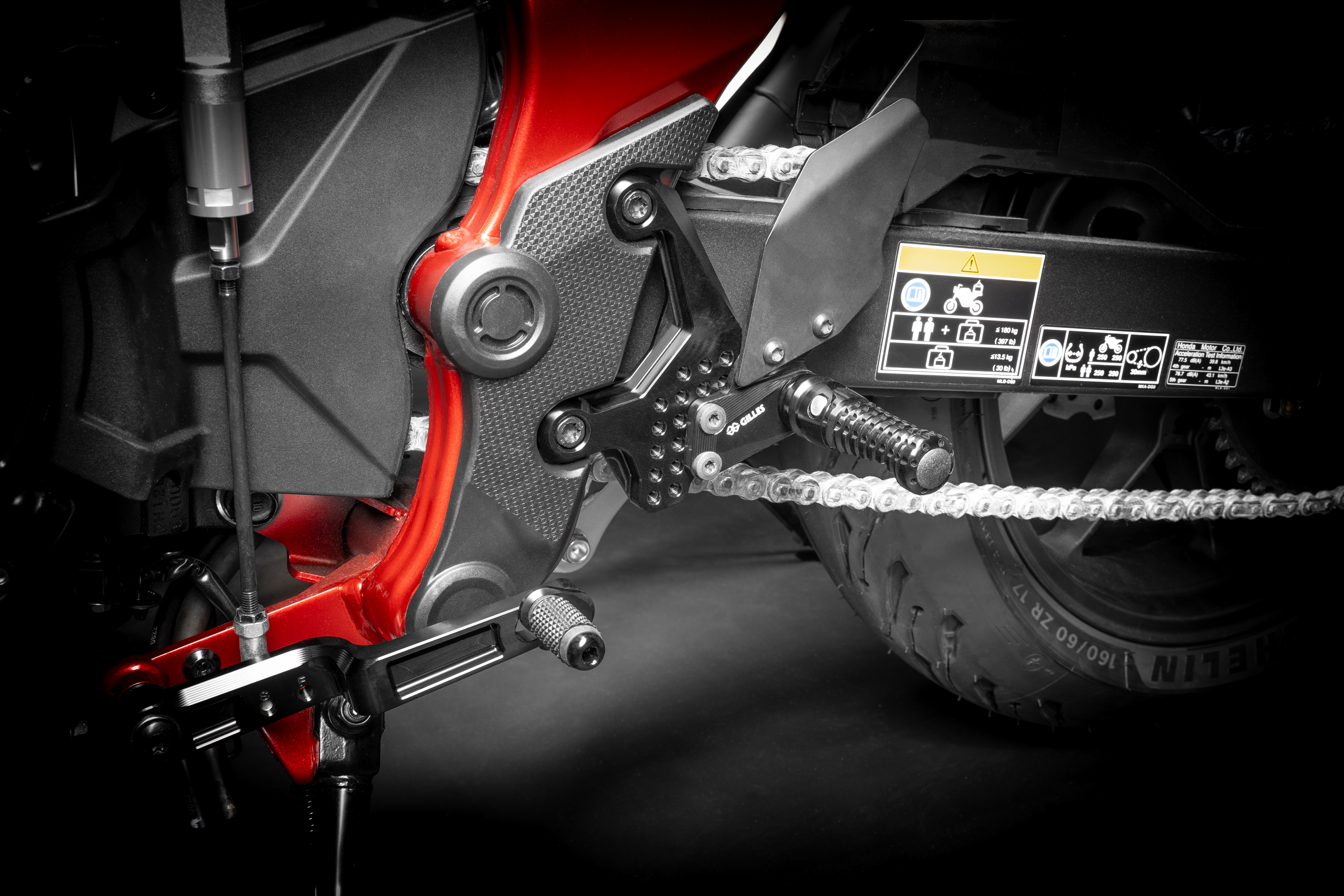 Fußrastenanlage AS31GT3 schwarz