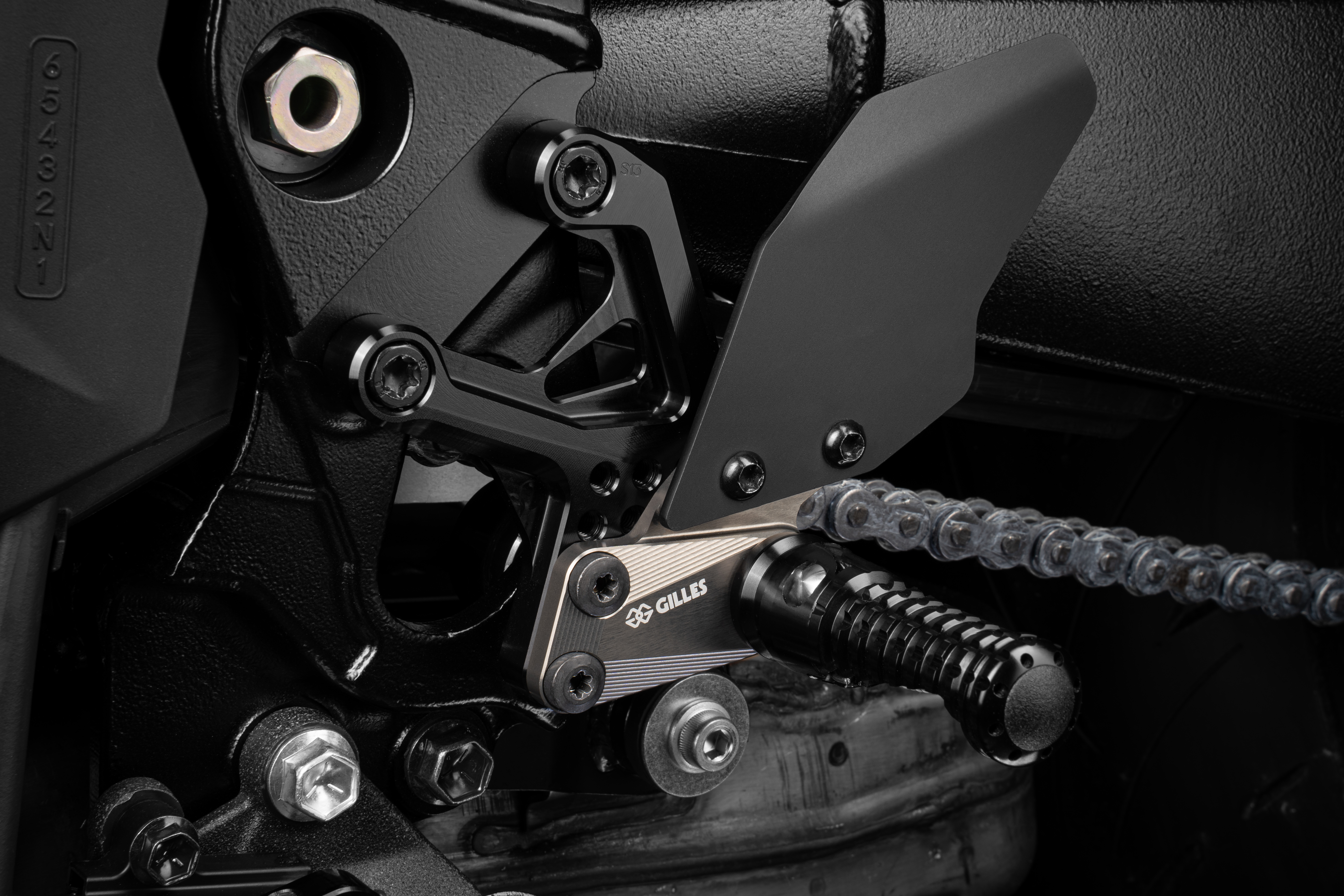 Footrest system AS31GT3 black