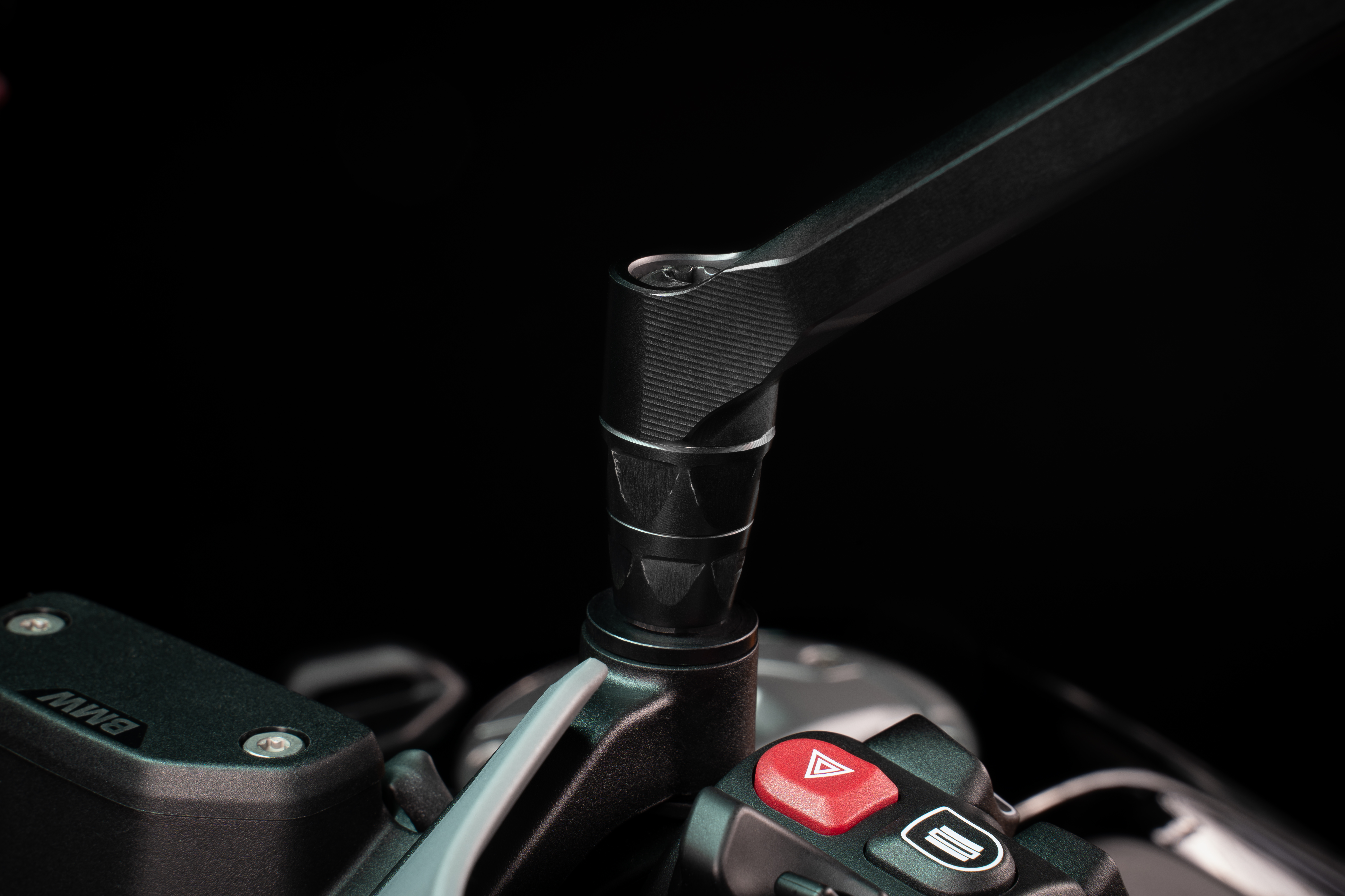 STRATOS left-hand dashboard mirror, matt black