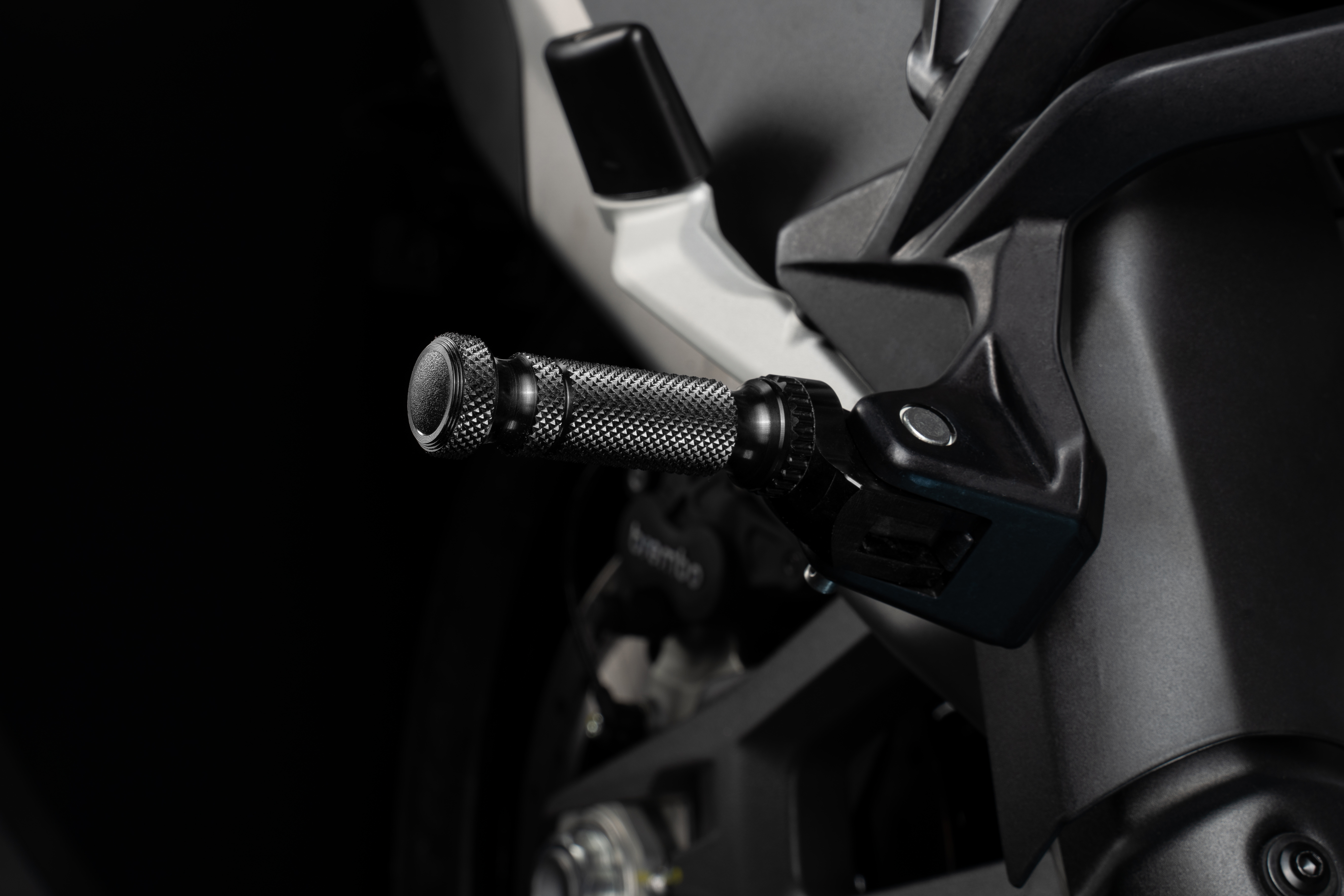 Austauschfußrasten Sport, Fahrer/Sozius, schwarz