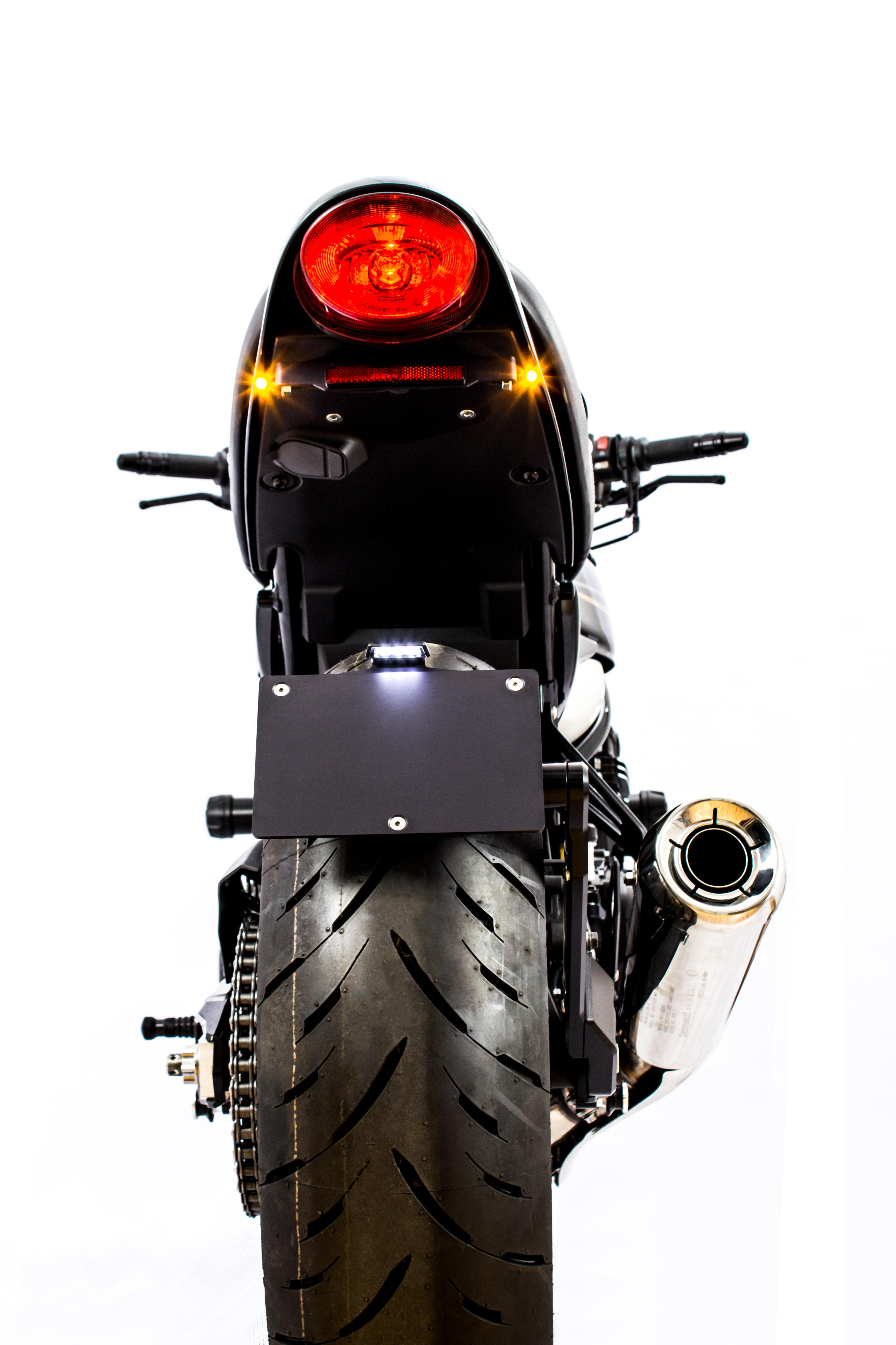 Licence plate holder black-silver