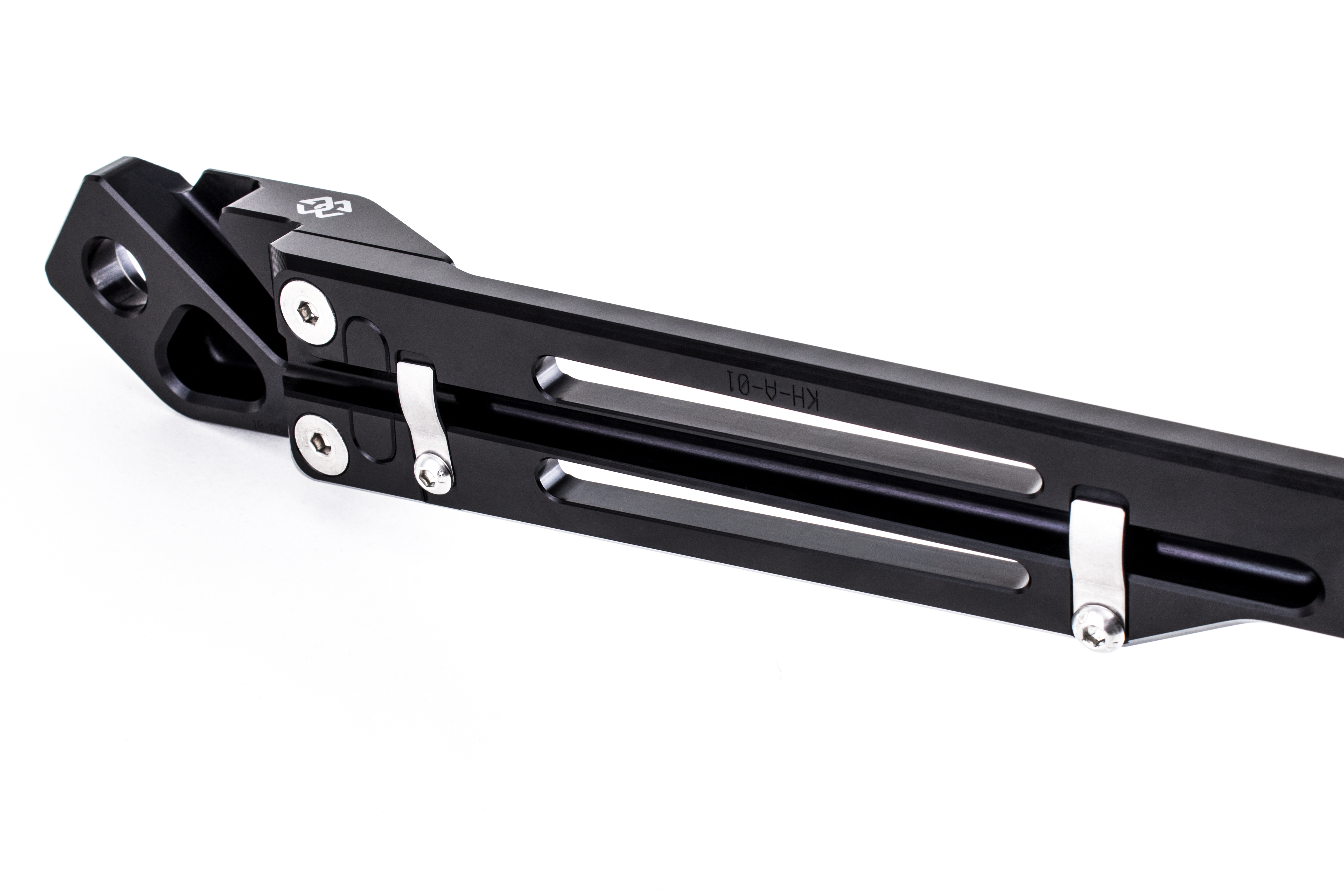 Licence plate holder black-silver